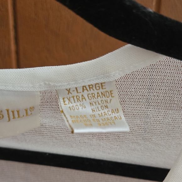 Christie & Jill Sheer White Button Down Long Sleeve Size XL - Picture 6 of 6